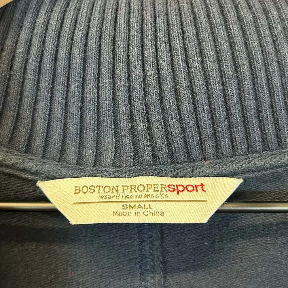 Boston Proper Sport Lounge Set Sz S Navy Rhinestone Crown‎ Velour Y2K Luxe